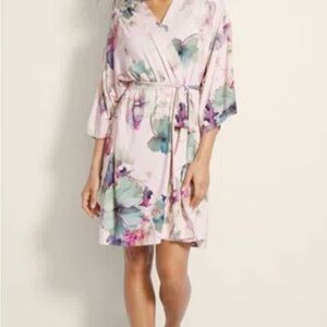 Floral Kimono Nightdress + Robe - Pink